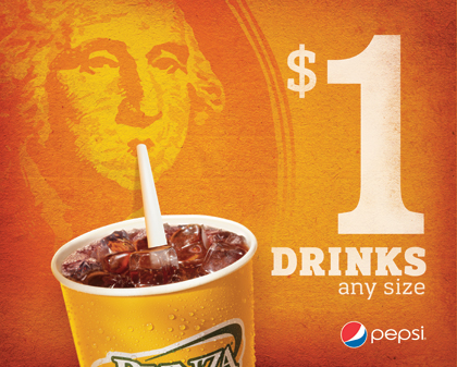 $1 Any Size Drink